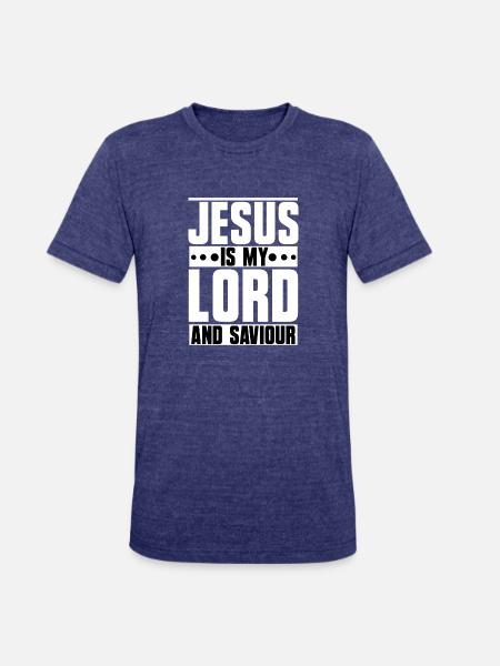 Jesus is my Lord and Saviour - Unisex Tri-Blend T-Shirt - heather indigo