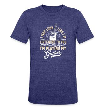 Guitar Funny Guitar Guitar Player Guitar - Unisex Tri-Blend T-Shirt - heather indigo - Front - Brady (186cm)
