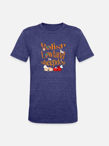 Polish lowland sheepdog - Unisex Tri-Blend T-Shirt - heather indigo