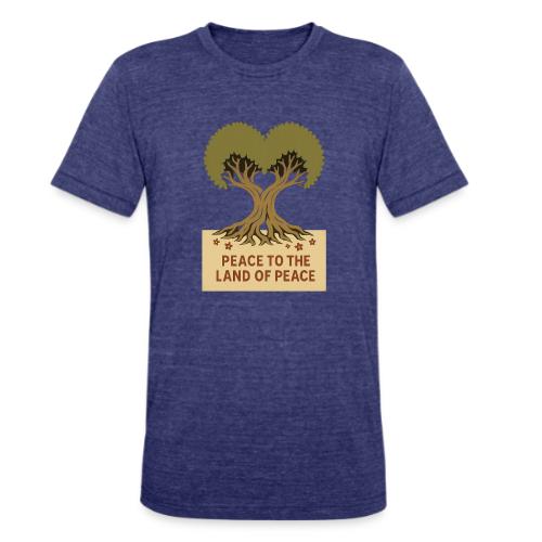Peace To The Land Of Peace Tree Heart - Unisex Tri-Blend T-Shirt