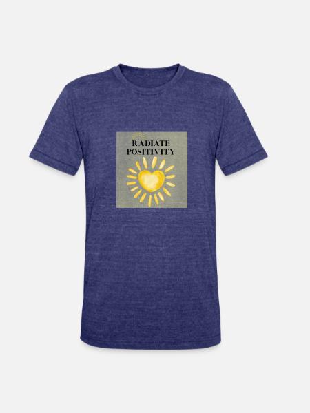 Radiate Positivity Sunheart - Unisex Tri-Blend T-Shirt - heather indigo