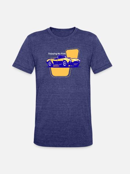 Enjoying_My_Ride - Unisex Tri-Blend T-Shirt - heather indigo