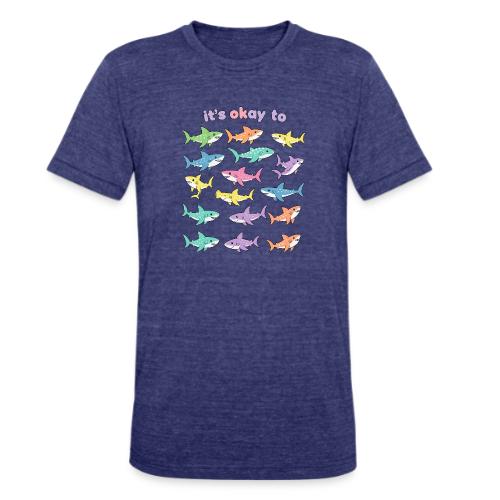 It’s Okay To – Cute Pastel Shark - Unisex Tri-Blend T-Shirt