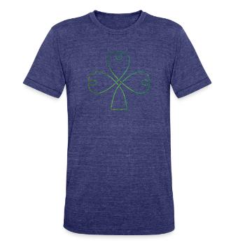 Celtic Knot - Unisex Tri-Blend T-Shirt - heather indigo - Front - Brady (186cm)