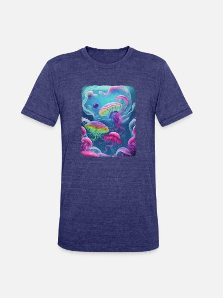 fantastical dream - Unisex Tri-Blend T-Shirt - heather indigo