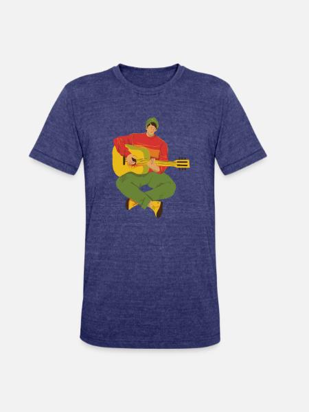 Music graphics tshirt - Unisex Tri-Blend T-Shirt - heather indigo