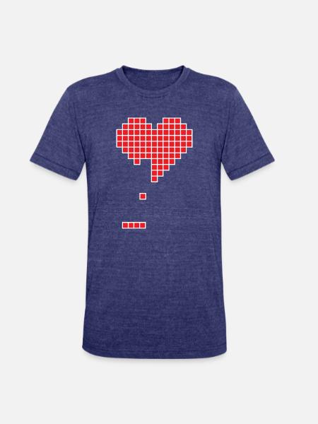 Broken heart - Unisex Tri-Blend T-Shirt - heather indigo