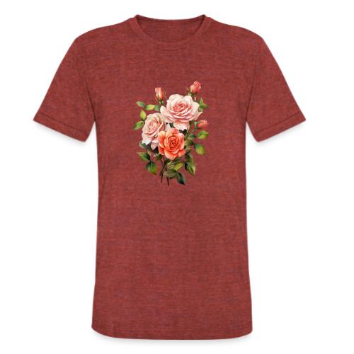 Pink Roses - Unisex Tri-Blend T-Shirt