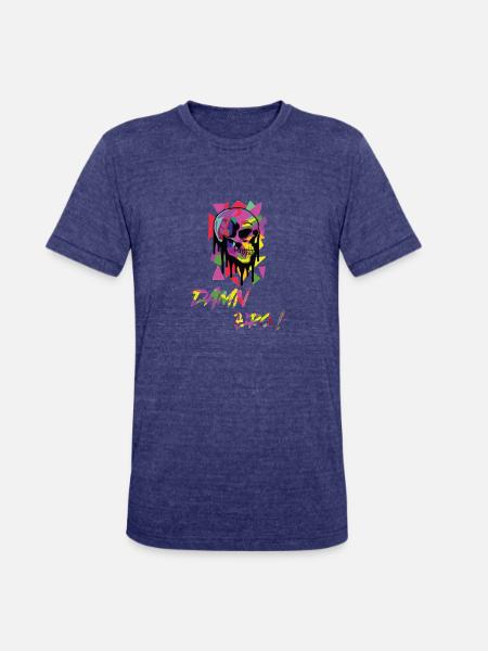 DAMN BRO - Unisex Tri-Blend T-Shirt - heather indigo