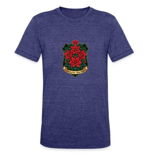 Poinsettia Crest T-Shirt - Unisex Tri-Blend T-Shirt