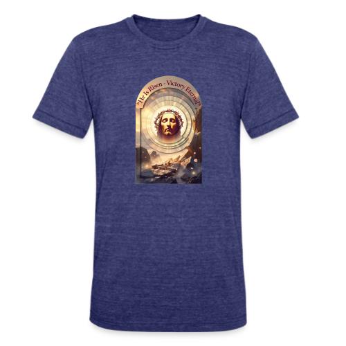 Easter He Is Risen Sacred Face T Shirt, wife Gift - Unisex Tri-Blend T-Shirt