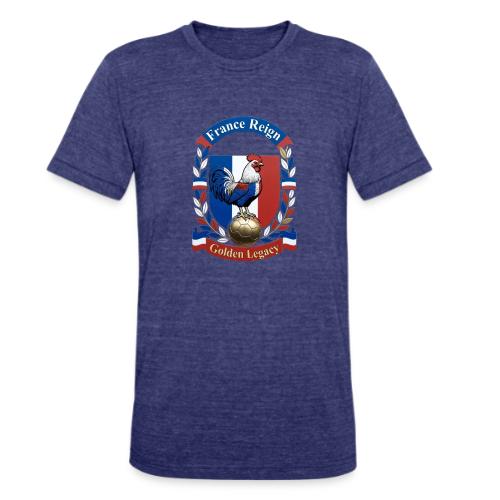France Rooster Reign T-Shirt, Tricolore Pride Gift - Unisex Tri-Blend T-Shirt