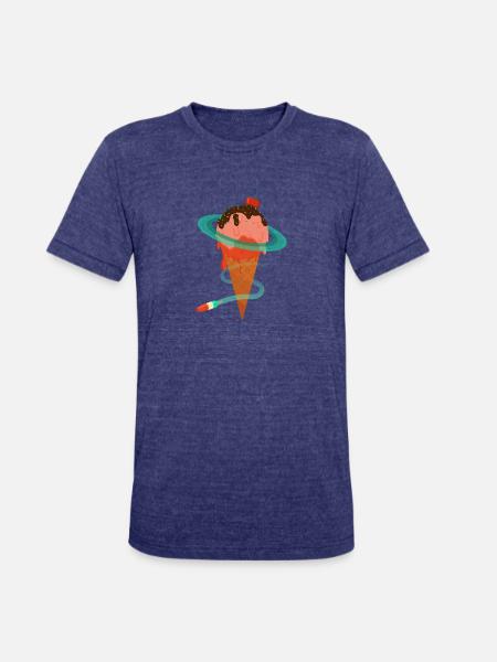 Ice Cream Planet - Unisex Tri-Blend T-Shirt - heather indigo