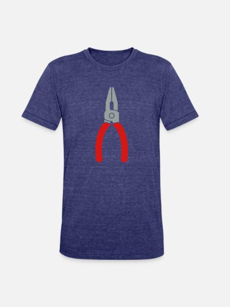 Pliers Tool Logo - Unisex Tri-Blend T-Shirt - heather indigo