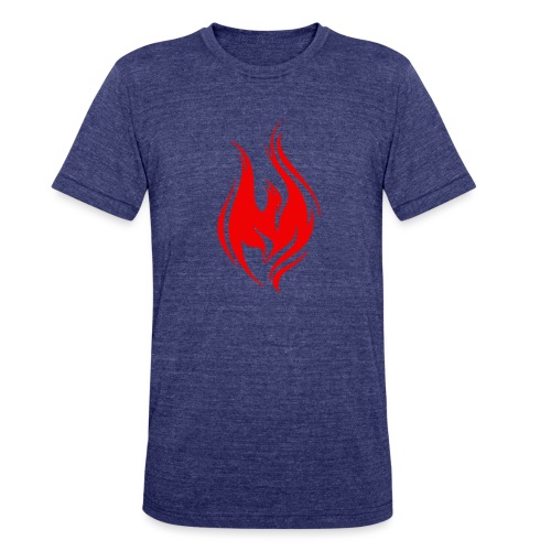 Front (DMN-Red) _ Back (Phoenix-Red) - Unisex Tri-Blend T-Shirt