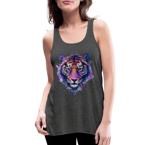 Mystic Violet Tiger - Women's Flowy Tank Top by Bella
