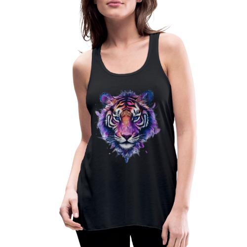 Mystic Violet Tiger - Women's Flowy Tank Top by Bella