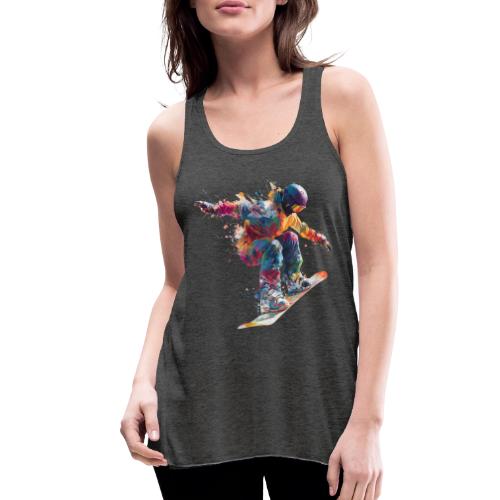 Snowboarding: Frozen Flight - Women's Flowy Tank Top by Bella