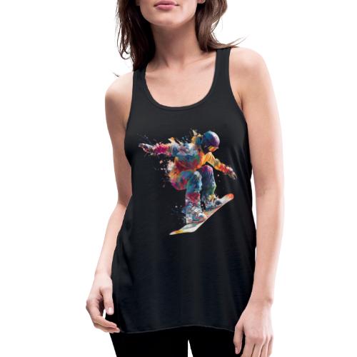 Snowboarding: Frozen Flight - Women's Flowy Tank Top by Bella