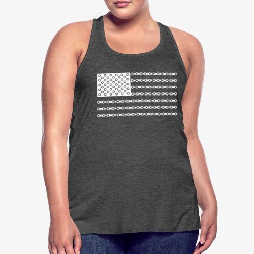 Bicycle Chain American Flag - Women's Flowy Tank Top by Bella