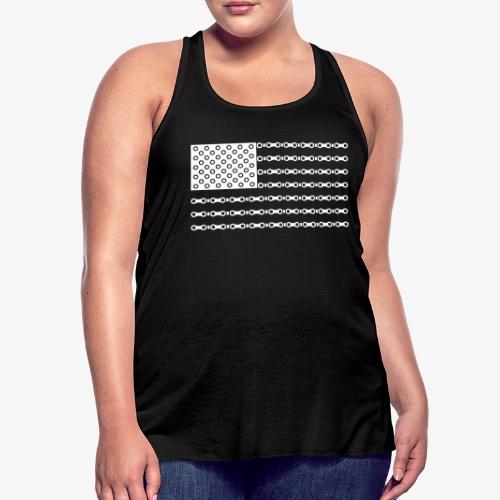 Bicycle Chain American Flag - Women's Flowy Tank Top by Bella