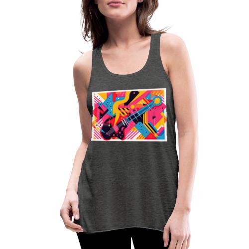 Memphis Design Rockabilly Abstract - Women's Flowy Tank Top by Bella