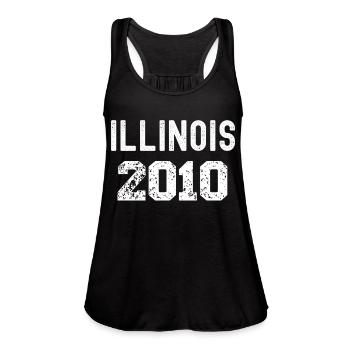 2010 Illinois Year State Tourist Memories - Women's Flowy Tank Top by Bella -  - Front - Julia (174cm)