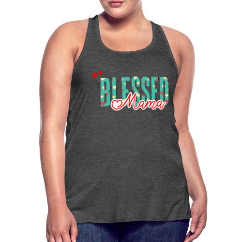 blessed mama color - Women's Flowy Tank Top by Bella