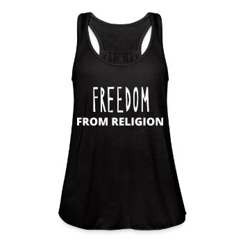 Freedom From Religion - Women's Flowy Tank Top by Bella - deep heather - Front - Julia (174cm)