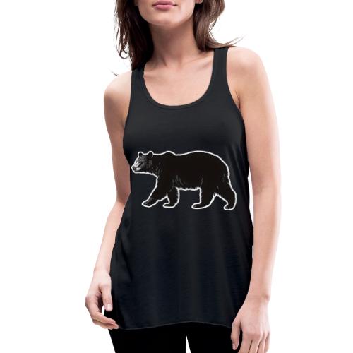 Midnight Black Bear - Women's Flowy Tank Top by Bella