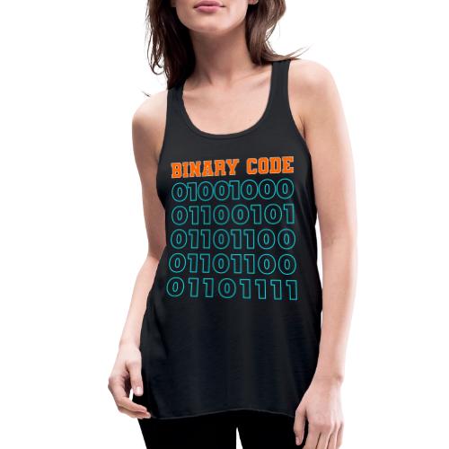 Say Hello in Binary code - Women's Flowy Tank Top by Bella