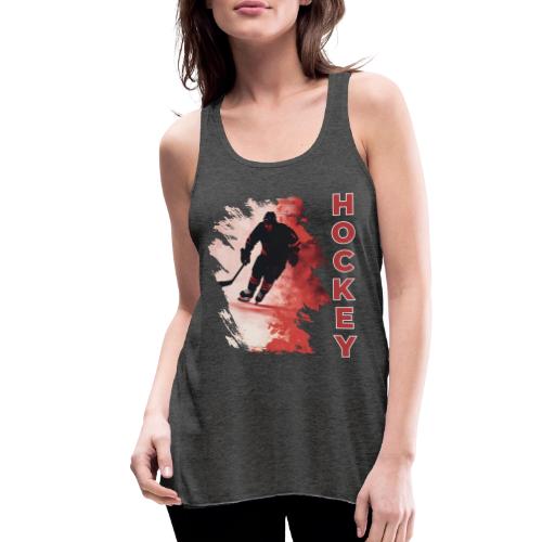 Hockey Fire - Women's Flowy Tank Top by Bella