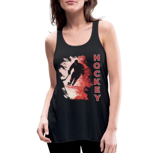 Hockey Fire - Women's Flowy Tank Top by Bella