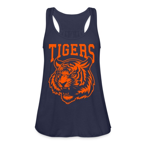 Custom Tigers Team Mascot Shirts for Sports Fans - Women's Flowy Tank Top by Bella