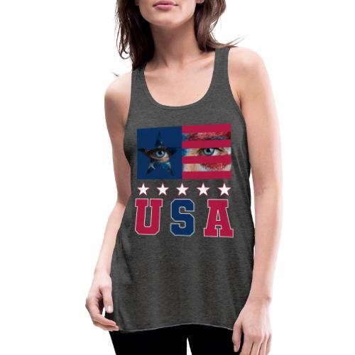 Stars and Vision USA - Women's Flowy Tank Top by Bella