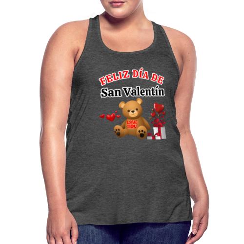 Valentine's Day Celebration Bears Love Hearts. - Women's Flowy Tank Top by Bella