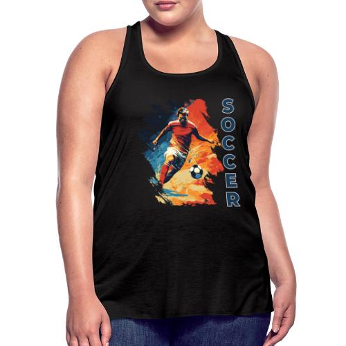 Soccer Action Pulse - Women's Flowy Tank Top by Bella