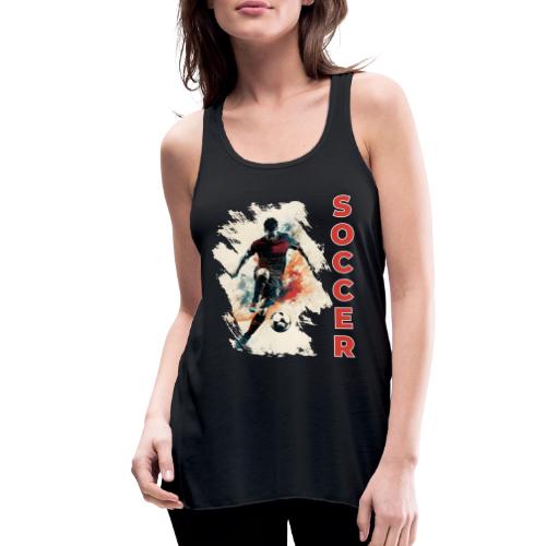 Soccer Blaze - Women's Flowy Tank Top by Bella
