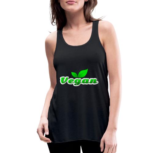 Pure Vegan Leaves - Women's Flowy Tank Top by Bella