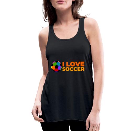 I Love Soccer - Women's Flowy Tank Top by Bella