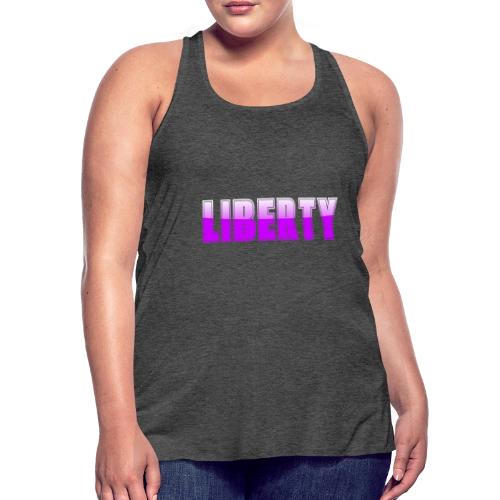 Liberty Typography Graphic Design - Women's Flowy Tank Top by Bella