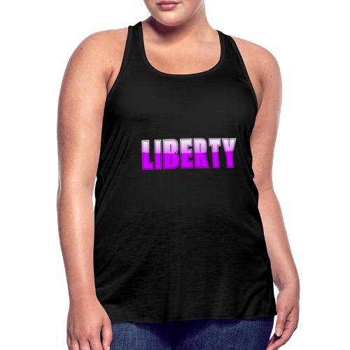 Liberty Typography Graphic Design - Women's Flowy Tank Top by Bella