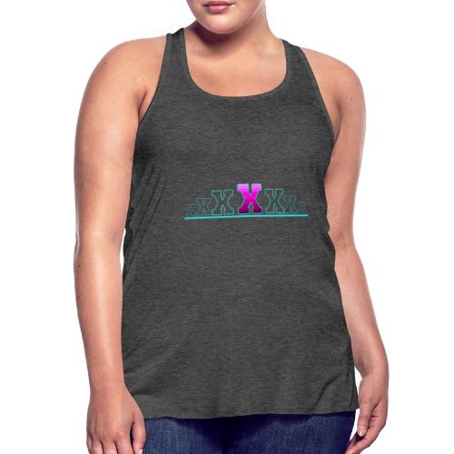 Letter X – Capital Varsity Alphabet Monogram - Women's Flowy Tank Top by Bella