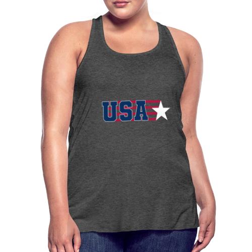Star Stripe USA - Women's Flowy Tank Top by Bella