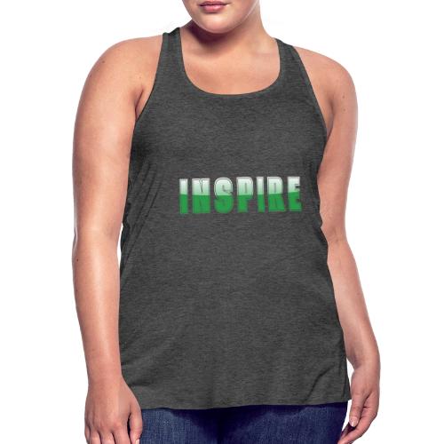 Inspire Word Art Design - Women's Flowy Tank Top by Bella