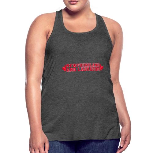 Newfoundland and Labrador with maple leaf - Women's Flowy Tank Top by Bella