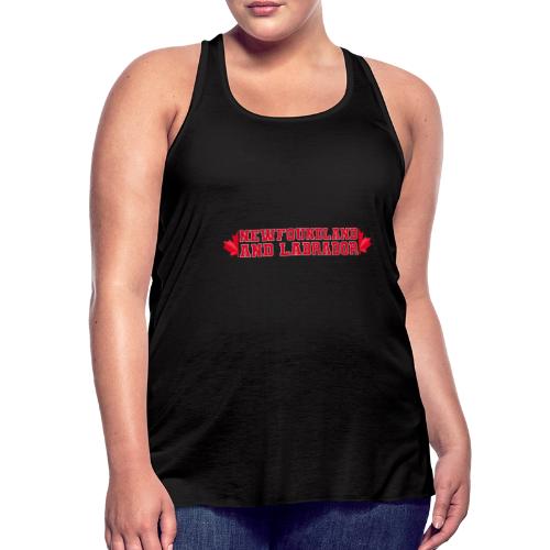 Newfoundland and Labrador with maple leaf - Women's Flowy Tank Top by Bella