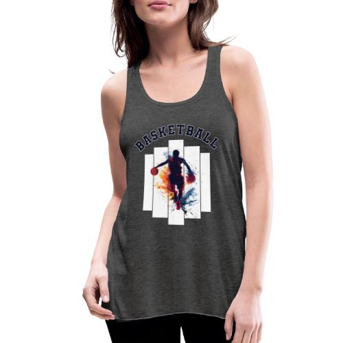 Basketball Never Stops - Women's Flowy Tank Top by Bella