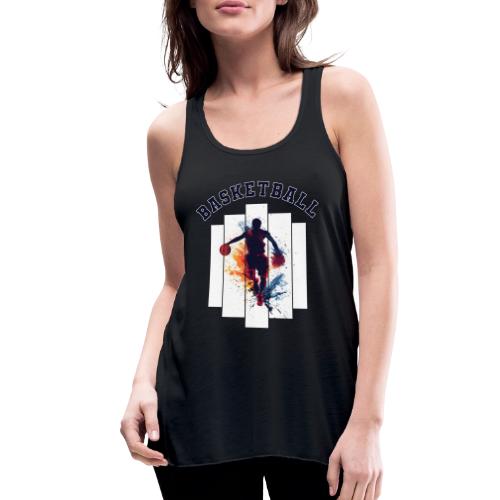 Basketball Never Stops - Women's Flowy Tank Top by Bella
