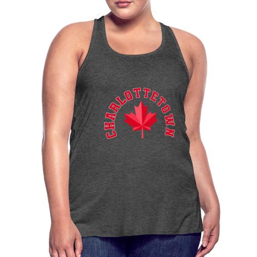 Charlottetown with maple leaf - Women's Flowy Tank Top by Bella
